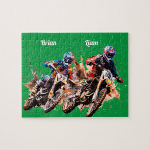Nombre personalizado Rompecabezas de Motocross