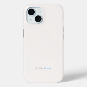 Nombre personalizado Rosa elegante Blanco Gris Azu