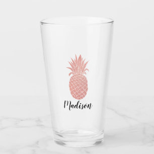 Nombre personalizado Rosa Gold Pineapple 
