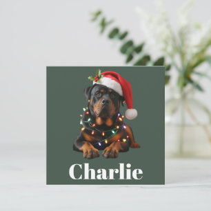 Nombre Personalizado Rottweiler Perro Navidad Pers