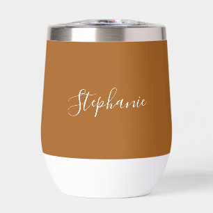 Nombre personalizado Script Terracota simple