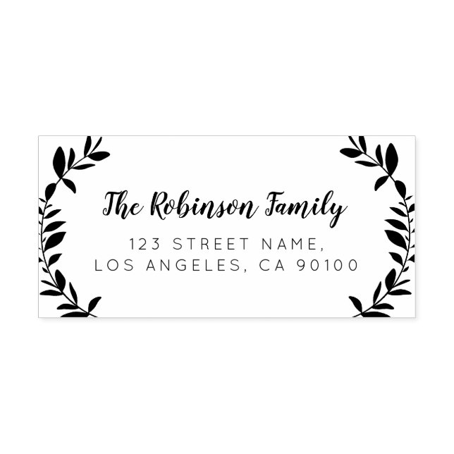 NOMBRE PERSONALIZADO | Sello de goma de dirección  (Diseño)