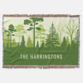 Nombre personalizado Sello verde lanzar manta