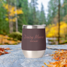 Nombre personalizado simple de color marrón negoci