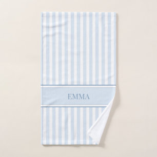 Nombre personalizado simple moderno azul rayado
