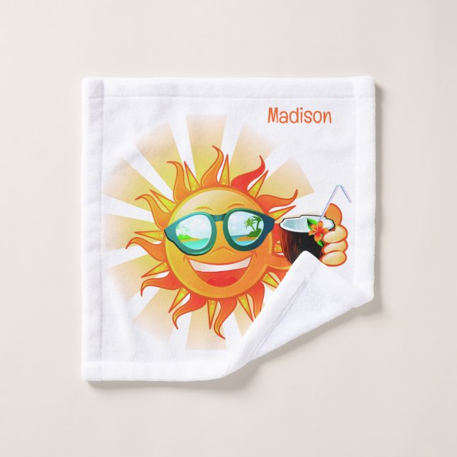 Nombre personalizado Sol tropical (Toallita)