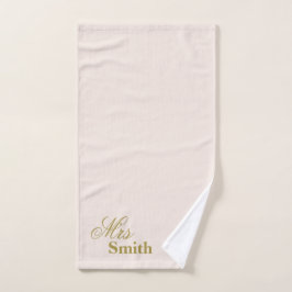 Nombre Personalizado Sra Smith Rubor Dorado
