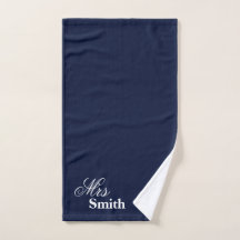 Nombre personalizado Sra. Smith White Navy