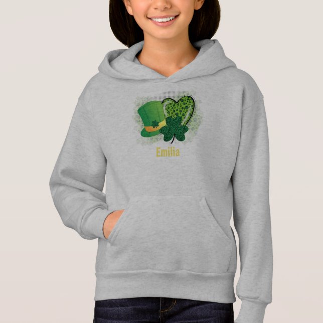 Nombre personalizado St Patricks Day Shamrock Clov (Anverso)
