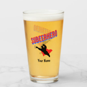 Nombre Personalizado Subeerhero Gracioso Vidrio de