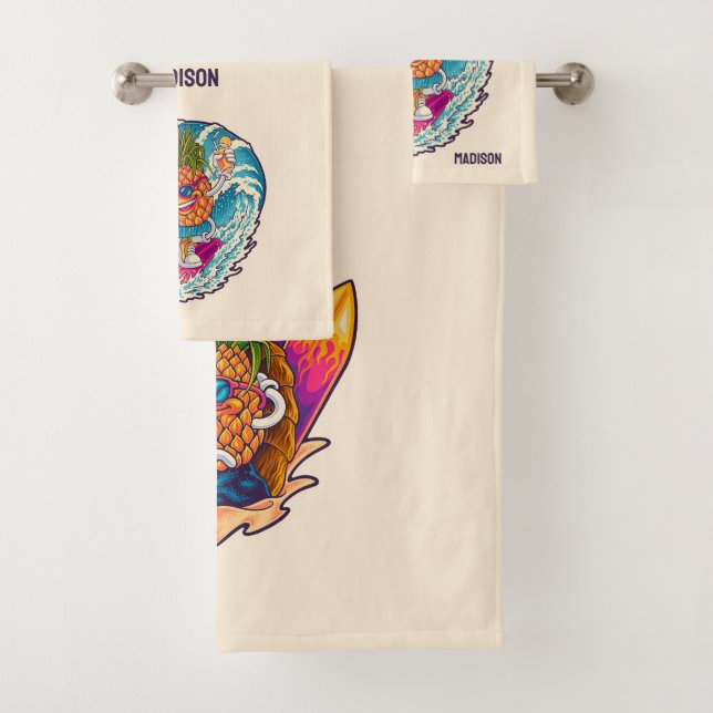 Nombre personalizado Surfing Pineapple (In situ)