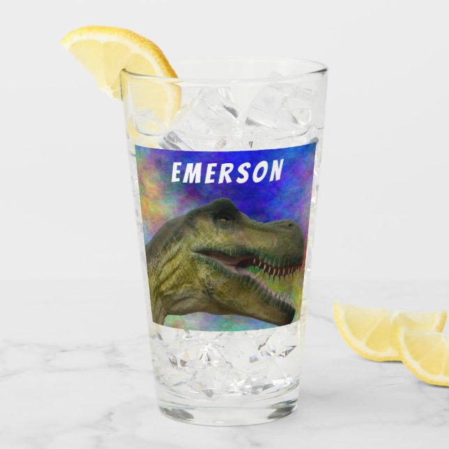 Nombre personalizado T-Rex Dinosaur Tyrannosaurus  (Anverso (hielo))