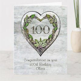 Nombre personalizado Tarjeta de cumpleaños 100 Rus