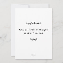 Nombre personalizado Tarjeta de tarta de cumpleaño