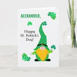 Nombre personalizado Tarjeta St Patrick's Fun Lepr