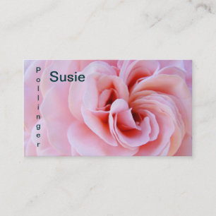 Nombre personalizado Tarjetas de visita Flor rosa