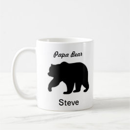 Nombre personalizado taza del oso de la papá