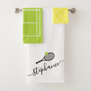 Nombre personalizado Tennis Court Racket Monograma