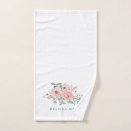 Nombre personalizado Toalla acuática floral