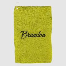 Nombre personalizado toalla de golf de cuero amari