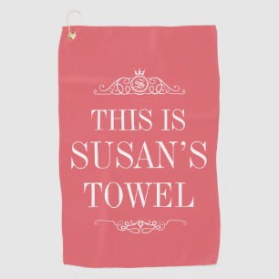 Nombre personalizado  Toalla de golf monograma