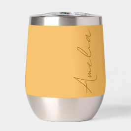 Nombre personalizado Tumbler de vino térmico amari