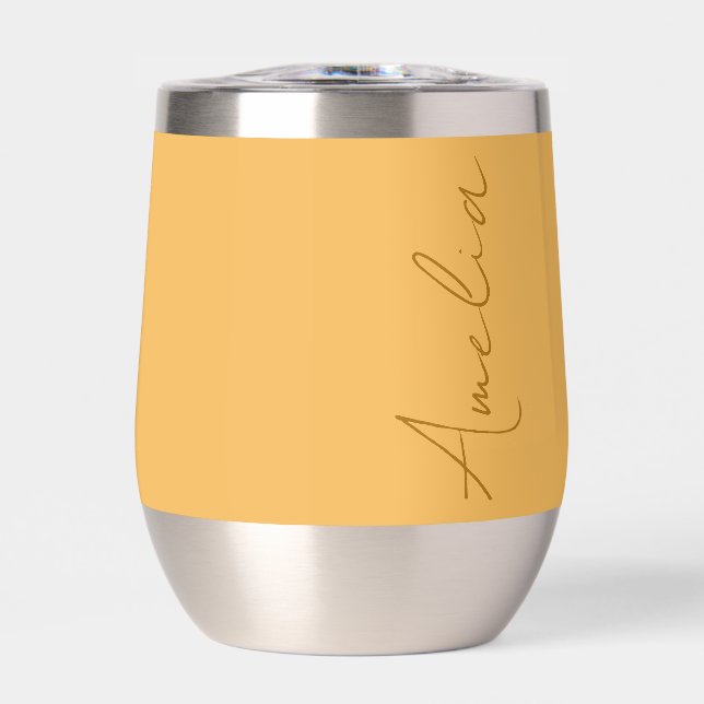 Nombre personalizado Tumbler de vino térmico amari (Frente)
