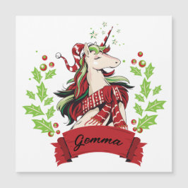 Nombre personalizado Unicorn Navidades