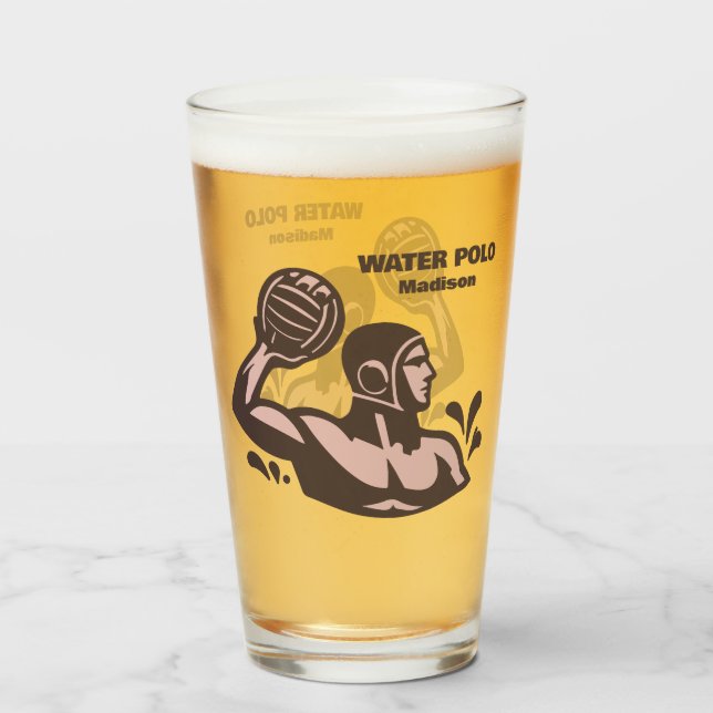 Nombre Personalizado Water Polo (Reverso (lleno))