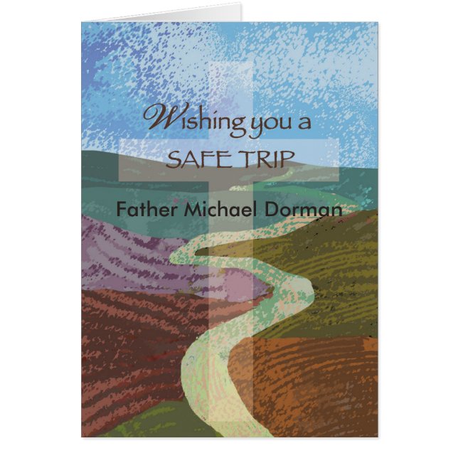 Nombre personalizado Wish Safe Trip, Obispo, Cros  (Frente)