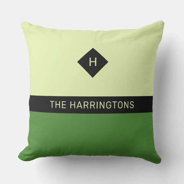 Nombre personalizado y almohada de lanzamiento de  (Anverso)