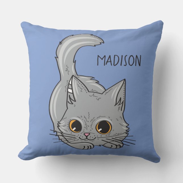 Nombre personalizado y almohadas de lanzamiento de (Anverso)