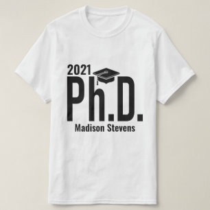 Nombre personalizado y año Ph.D. camisetas