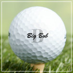 Nombre personalizado y bolas de golf monogramadas<br><div class="desc">Nombre personalizado y bolas de golf monogramadas iniciales: cree sus propias bolas de golf personalizadas escribiendo una letra monograma (primera o última) en un cuadro de texto y un nombre o cualquier otro texto en el otro cuadro de texto. También puede hacer clic en el botón "Personalizar" para cambiar el...</div>
