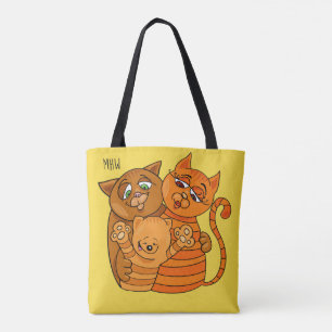 Nombre personalizado y bolsas de color de la famil
