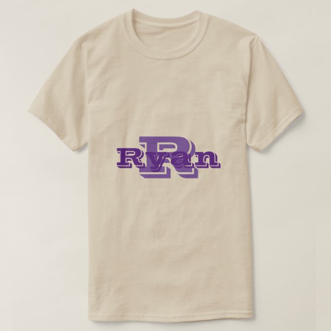 Nombre personalizado y camisetas iniciales de los  (Diseño del anverso)