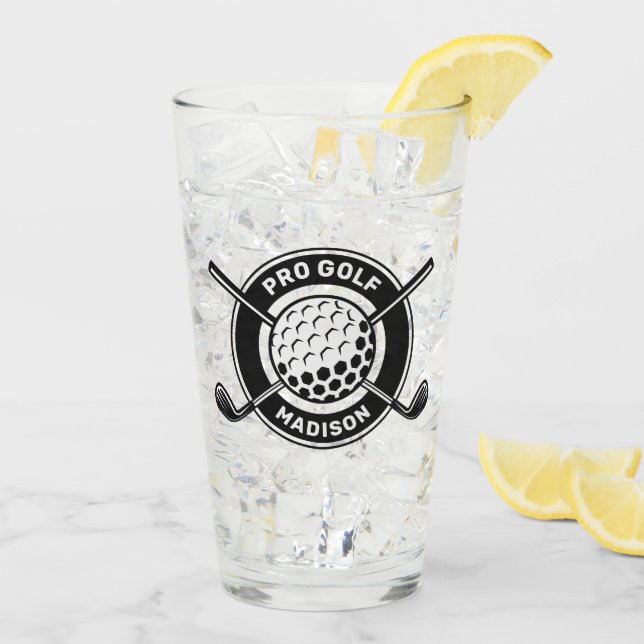 Nombre personalizado y golf de texto (Reverso (hielo))