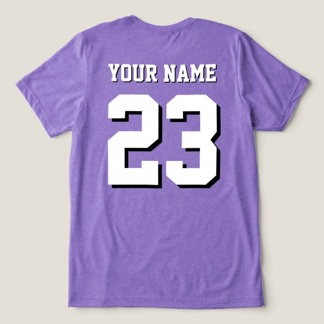 Nombre personalizado y número Deportes Jersey (Diseño Reverso )