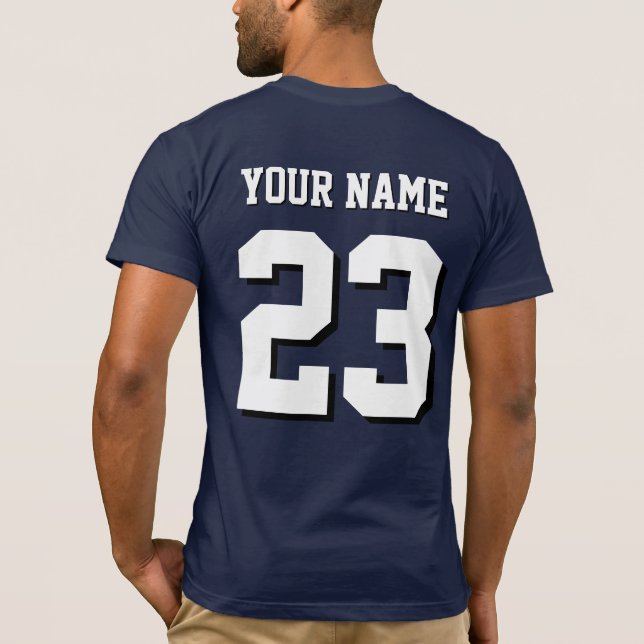 Nombre personalizado y número Deportes Jersey (Reverso)