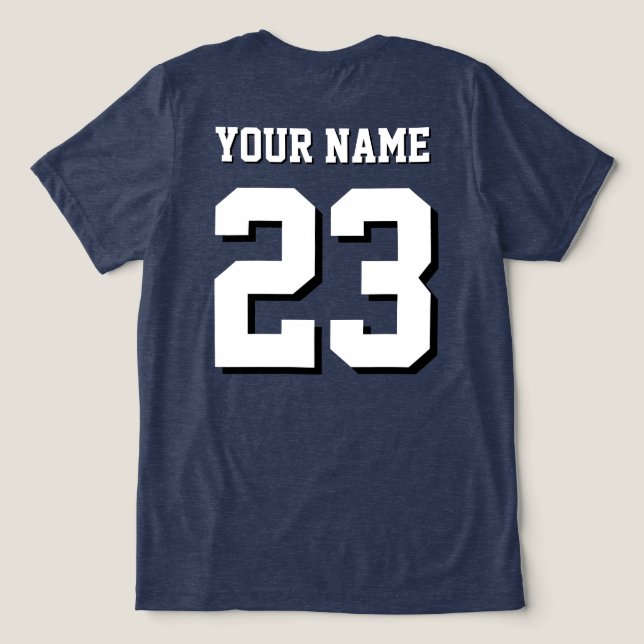Nombre personalizado y número Deportes Jersey (Diseño Reverso )
