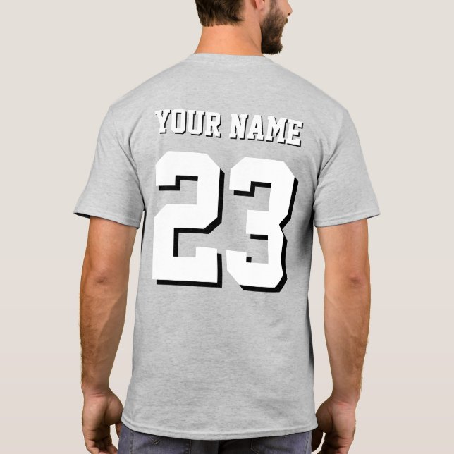 Nombre personalizado y número Deportes Jersey (Reverso)