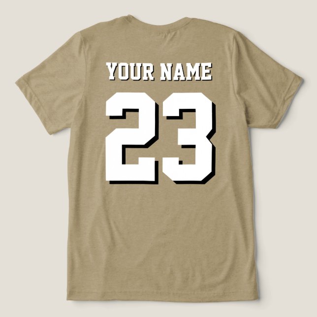Nombre personalizado y número Deportes Jersey (Diseño Reverso )