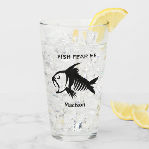 Nombre personalizado y pescado de texto