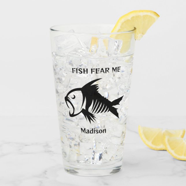 Nombre personalizado y pescado de texto (Reverso (hielo))