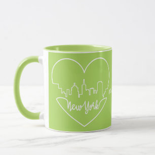 Nombre personalizado y tazas de color del Corazón