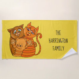 Nombre personalizado y toalla de playa en color de