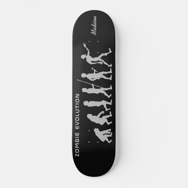Nombre personalizado Zombie Evolution skateboards (Anverso)