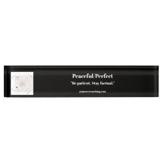 Nombre Placa de escritorio de acrílico negro pacífico/per