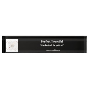 Nombre Placa de escritorio de acrílico negro Perfect/Peac
