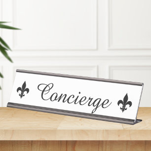 Nombre Placa de escritorio de conserjería